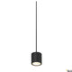 Oculus LED Pendelleuchte Single Dim-To-Warm in elegantem Schwarz mit Dim-to-Warm Funktion und spezieller Linsenoptik.
