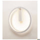 One 40 Wandlampe Dali 3000-4000K Weiß an der Wand, modernes und elegantes Design in Weiß