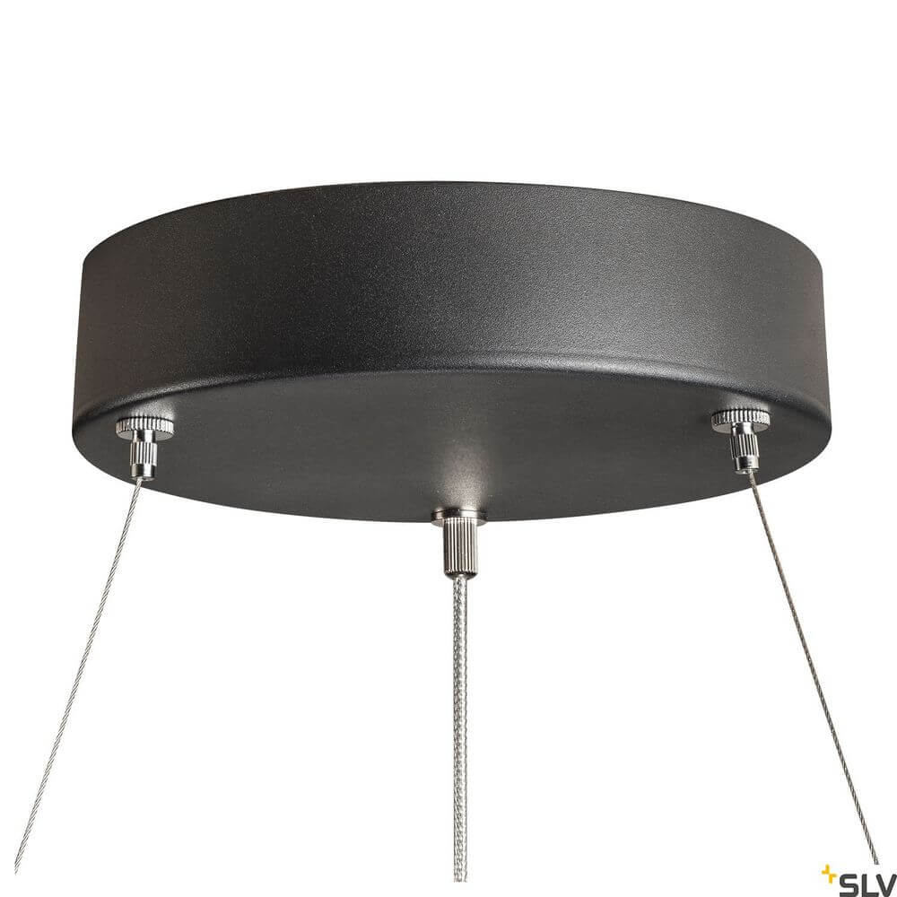 One 60 Pendellampe Dali 3000/4000K Schwarz Deckenbefestigung in elegantem Schwarz