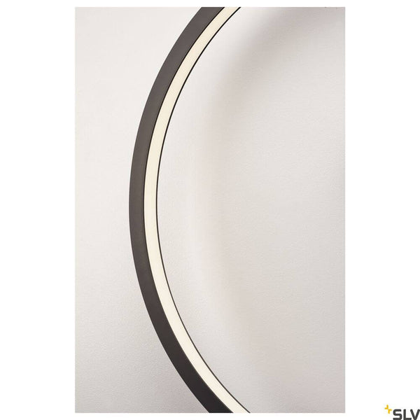 One 60 Wandlampe Dali 3000/4000K Schwarz, moderne SLV LED Wandleuchte in Schwarz mit rundem Design