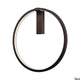 One 60 Wandlampe Dali 3000/4000K Schwarz in elegantem, kreisförmigem Design für moderne Innenräume.