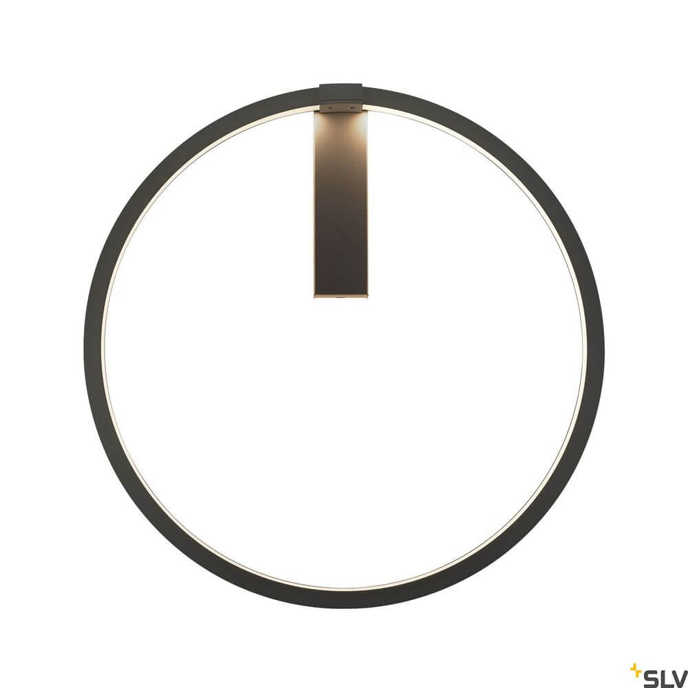 One 60 Wandlampe Dali 3000/4000K Schwarz - moderne, runde Deckenlampe in Schwarz mit warmem Licht.