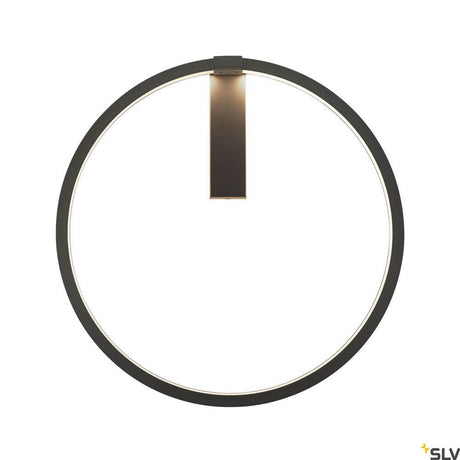 One 60 Wandlampe Dali 3000/4000K Schwarz - moderne, runde Deckenlampe in Schwarz mit warmem Licht.