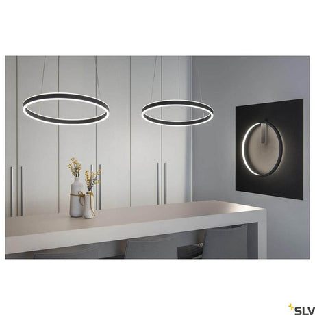 One LED Pendelleuchte Dali Up&Down Ø 60cm - moderne LED-Ringlampe für stilvolle Innenräume