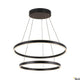One LED Pendelleuchte Double Dali Up&Down in modernem Design mit zwei Ringen, ideal für Hotellerie und Gastronomie.