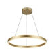 One LED Pendelleuchte Up&Down Phase in modernem, goldfarbenem Design mit elegantem Ring.