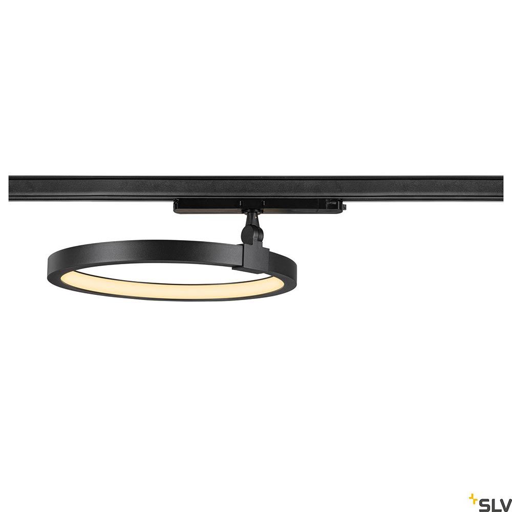 One LED Systemleuchte 3-Phasen Dali Ø 40cm  SLV Schwarz Warmweiß (3000K) 