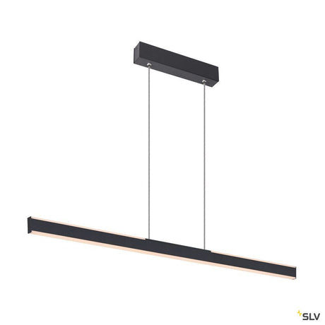 One Up&Down LED Pendelleuchte Linear 100 in Schwarz, moderne Leuchte für Gastronomie und Wohnräume, hohe Farbwiedergabe.