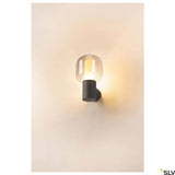 Ovalisk Outdoor LED Wandlampe Anthrazit CCT mit Glas und modernem Design von SLV, ideal für Außenbereiche.