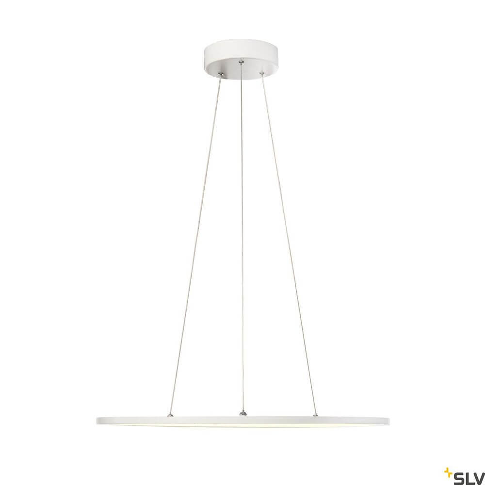 Panel 60 Dali Pendellampe 4000K Weiß in modernem Design, schwebend von der Decke hängend.