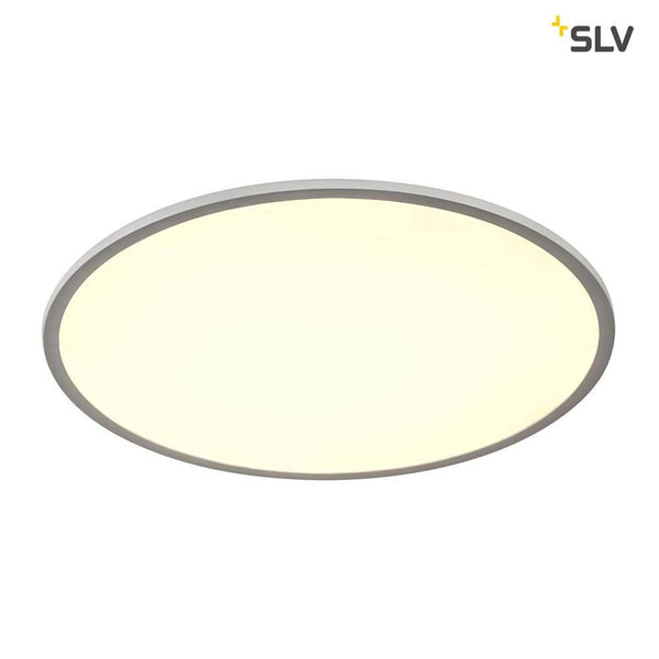 Panel 60 Round LED surface-mounted ceiling light silver grey 4000K with homogeneous light beams and modern design.