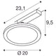 Panel LED Spot Schwarz Track Round Ø 20cm 1-Phasen