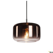 Pantilo 28 Pendellampe E27 Kupfer, zylindrische Glas-Pendelleuchte mit 28 cm Schirm von SLV