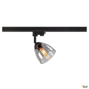 Para Cone 3-Phasen Spot Bambus schwarz mit konischem Reflektor und warmem Licht für Stromschienensystem