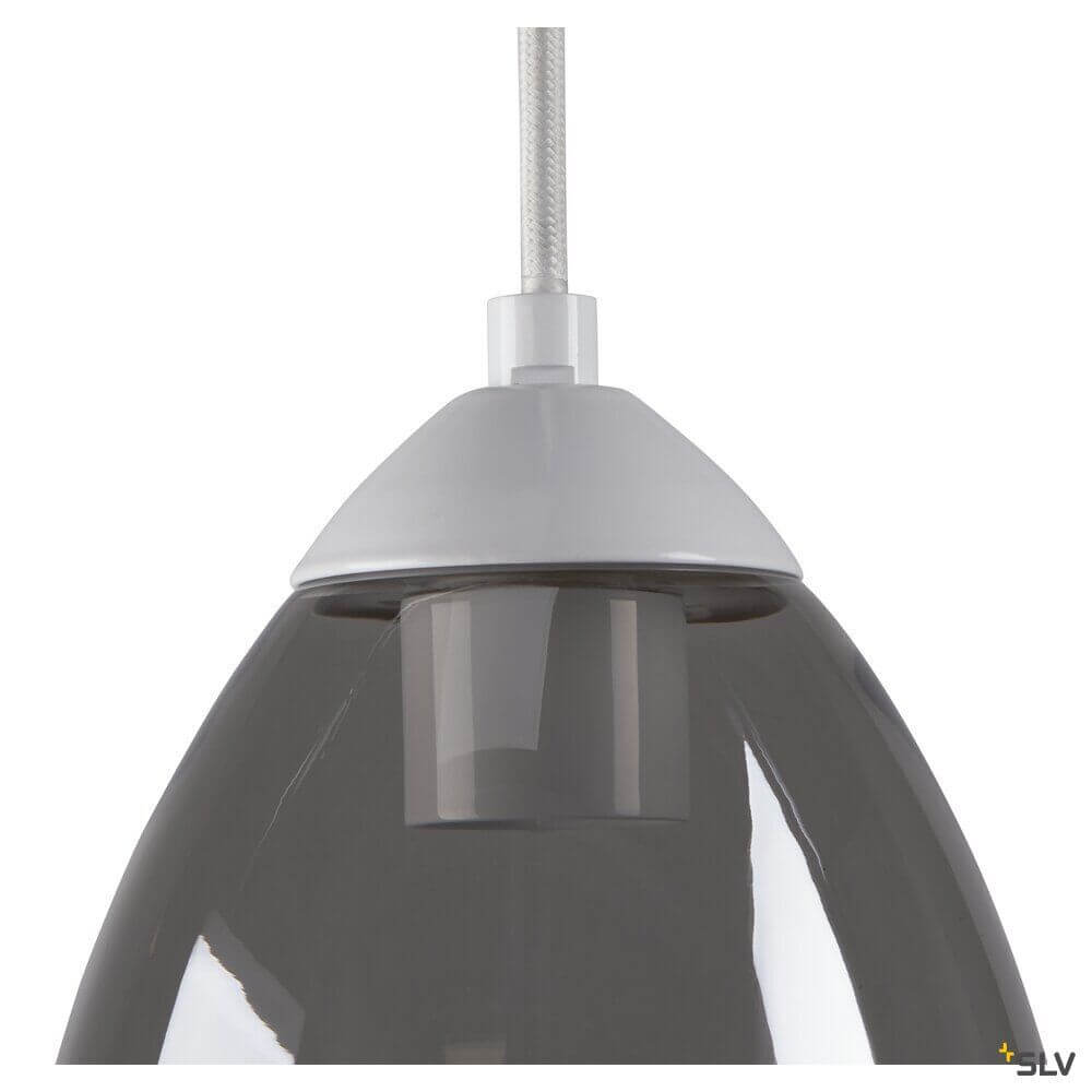 Para Cone Pendelleuchte mit grauem Reflektor für warmes Licht, Aluminiumbasis und elegantes Design.