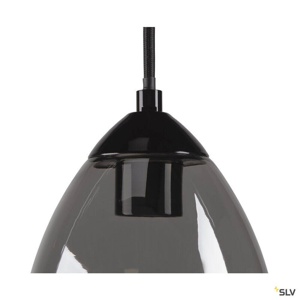 Para Cone Pendelleuchte mit konischem Reflektor aus Aluminium und Glas in stilvollem Schwarz