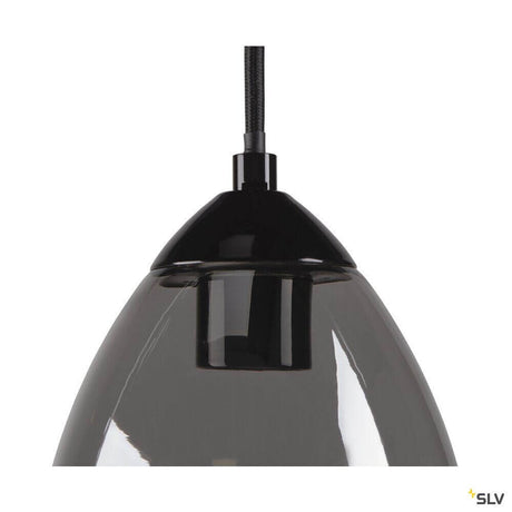 Para Cone Pendelleuchte mit konischem Reflektor aus Aluminium und Glas in stilvollem Schwarz