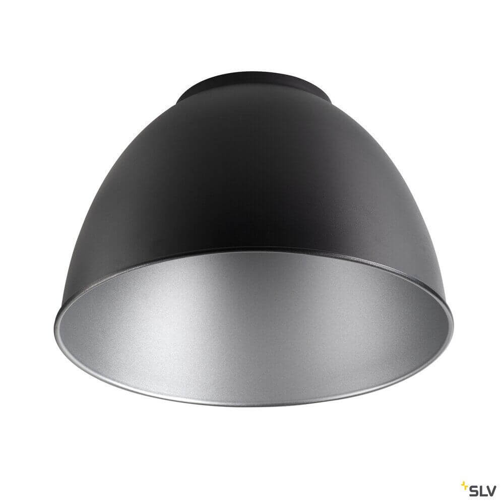 Para Dome Schirm: Aluminiumreflektor für die PARA DOME Pendelleuchte in elegantem Schwarz und Silber.