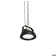 Para Flac Pendellampe Dali Schwarz 4000K hängt von Kette ab mit LED-Licht.