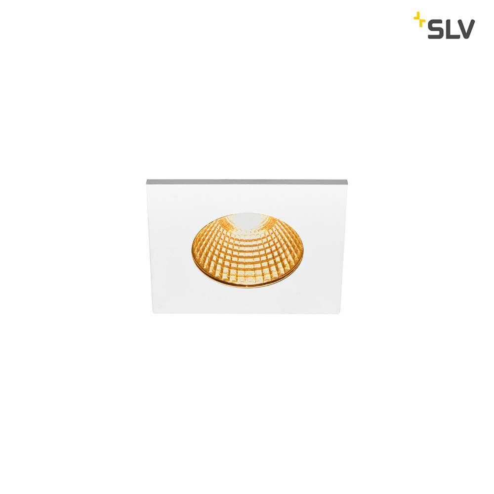 Patta-I LED Außen-Einbauleuchte Eckig IP65 Weiß von SLV mit dim-to-warm LED Licht.