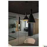 Phelia 130 E27 lámpara colgante negro, oro