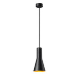 Phelia 130 E27 lámpara colgante negro, oro