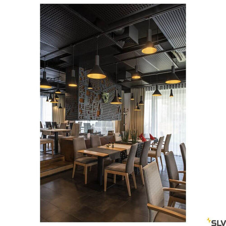 Phelia 130 E27 Hanglamp Zwart, goud