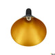 Phelia 280 E27 Pendellampe Schwarz, Gold mit goldener Lampenschirmansicht von oben.