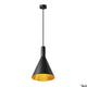 Phelia 280 E27 Pendellampe Schwarz, Gold - elegante Pendelleuchte mit schwarzem und goldenem Innenleben.
