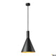 Phelia 280 E27 Pendellampe Schwarz, Gold in modernem Design, elegant und stilvoll für jeden Raum.