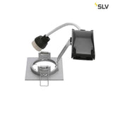 Hochvolt Einbauleuchte PIKA QPAR51 in Silbergrau mit direkt Anschluss für 230V, perfekt für moderne Beleuchtung.