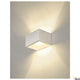 Plastra Qt-De12 Wandlampe Weiß, moderne Wandlampe mit quadratischem Design und sanfter Beleuchtung.