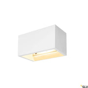 Plastra Qt-De12 Wandlampe Weiß, rechteckige SLV Gips-Wandleuchte mit indirektem Licht für moderne Wohnräume