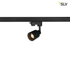 Puri Track QPAR51 Schwarz inkl. 3P.-Adapter, dreh- und schwenkbarer GU10 Hochvoltstrahler für 3-Phasen-Schienen
