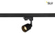 Puri Track QPAR51 Schwarz inkl. 3P.-Adapter an Hochvolt-Schienen-System mit GU10 Sockel für Halogen und LED.