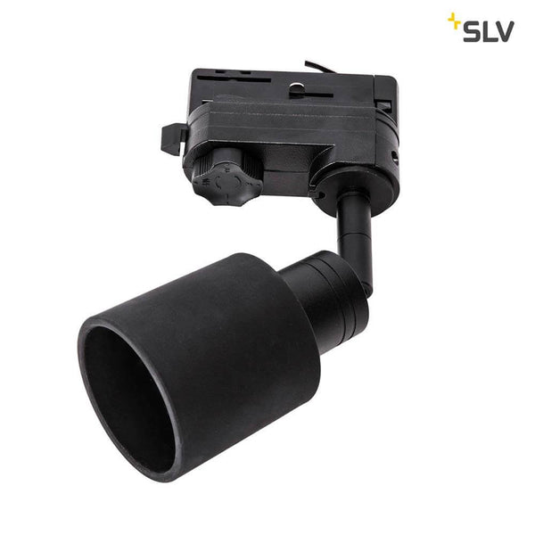 Puri Track QPAR51 Schwarz inkl. 3P.-Adapter, dreh- und schwenkbarer schwarzer LED-Hochvoltstrahler von SLV