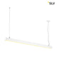 Q-Line Dali Pendelleuchte in Weiß mit dimmbaren LEDs und Acrylglasdiffusor für blendfreies Licht.