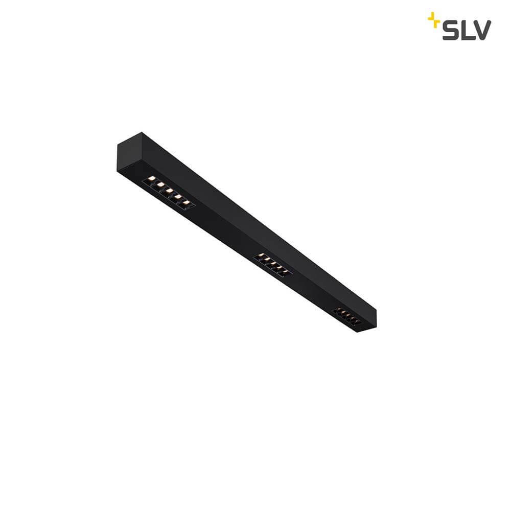 Q-Line LED Deckenaufbauleuchte 1m Schwarz 3000K in eleganter Ausführung mit hohen Leuchtdichte.
