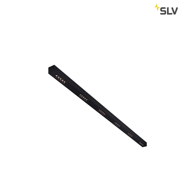 Q-Line LED Deckenaufbauleuchte 2m Schwarz 3000K, lineare SLV Deckenleuchte für Arbeitsbereiche