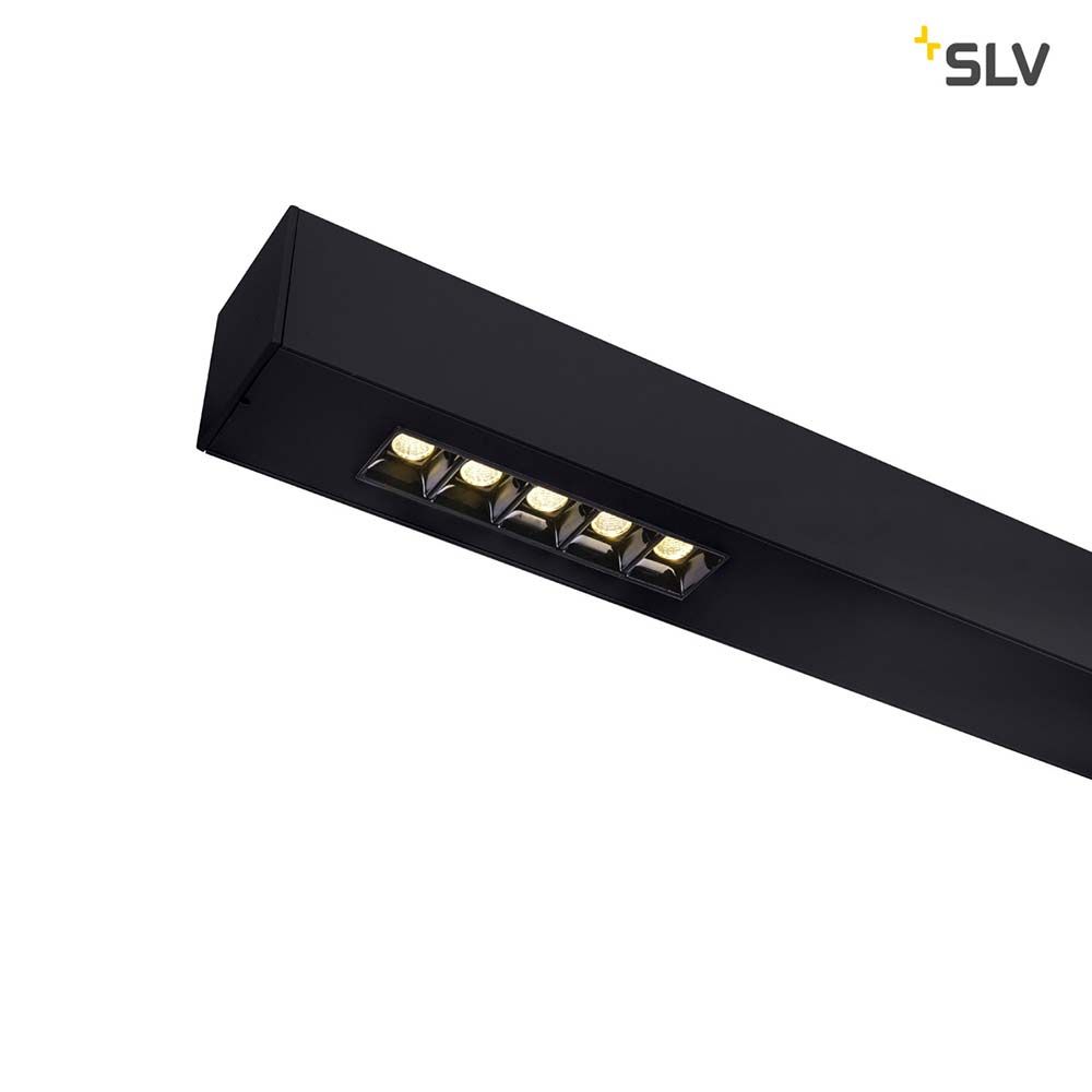 Q-Line Plafón LED de superficie 2m negro 4000K