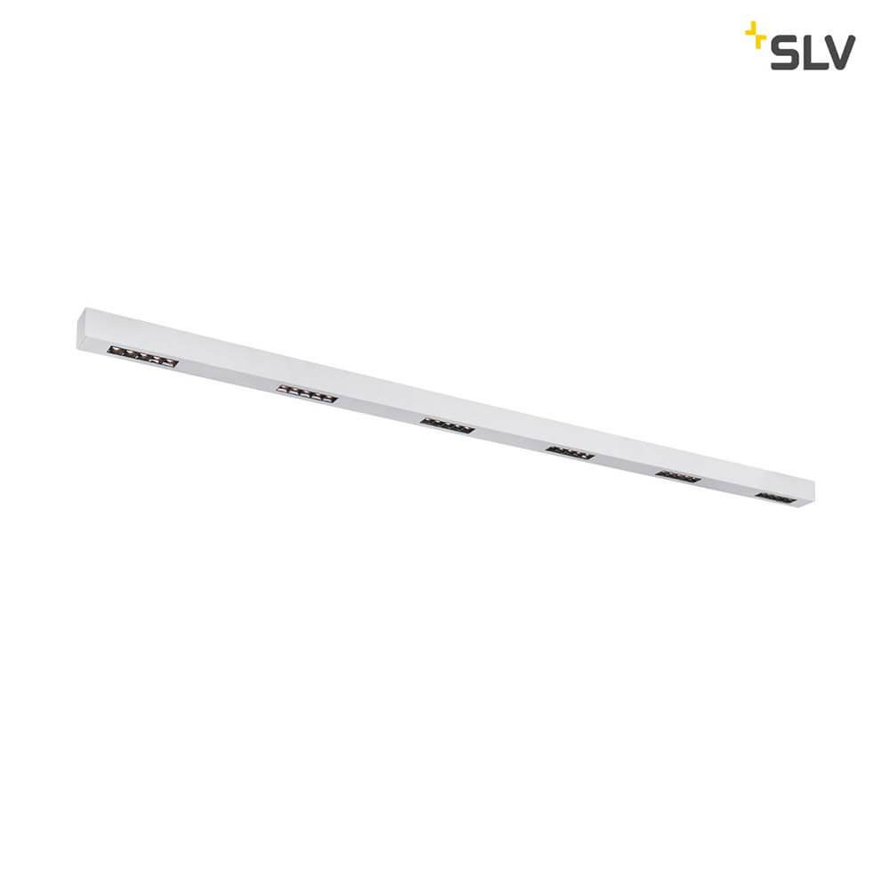 Q-Line LED Deckenaufbauleuchte 2m Silber 3000K in weißem Design, ideal für moderne Innenräume.