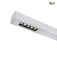 Q-Line LED Deckenaufbauleuchte 2m Silber 4000K mit modernem, silbernem Design und sechs LED-Leuchten.