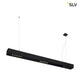Q-Line LED Pendelleuchte 1m Schwarz 4000K in modernem, minimalistischem Design mit mehreren Leuchtmitteln.