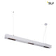 Q-Line LED Pendelleuchte 1m Silber 3000K mit modernem Design und TRIAC Dimmer.
