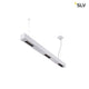 Q-Line LED Pendelleuchte 1m Silber 3000K mit modernem design und dimmbaren LED-Treiber.
