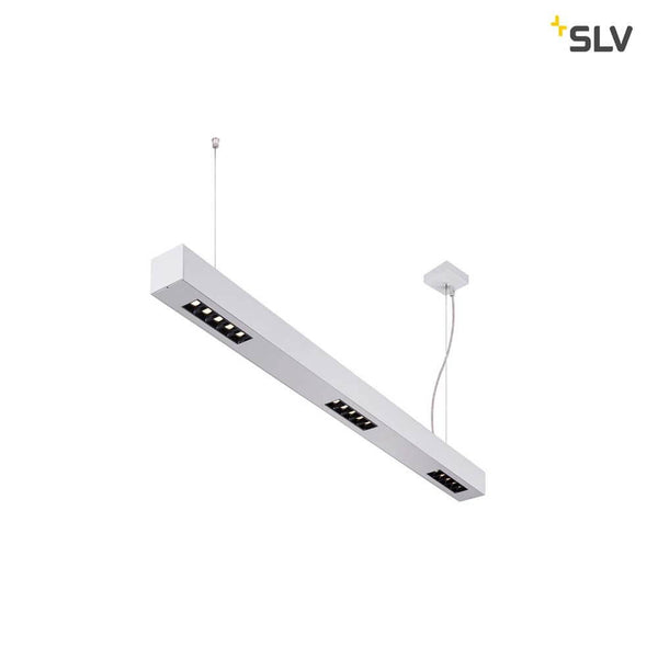 Q-Line LED suspension 1 m argent 4000K avec LED à intensité variable et design moderne de SLV.