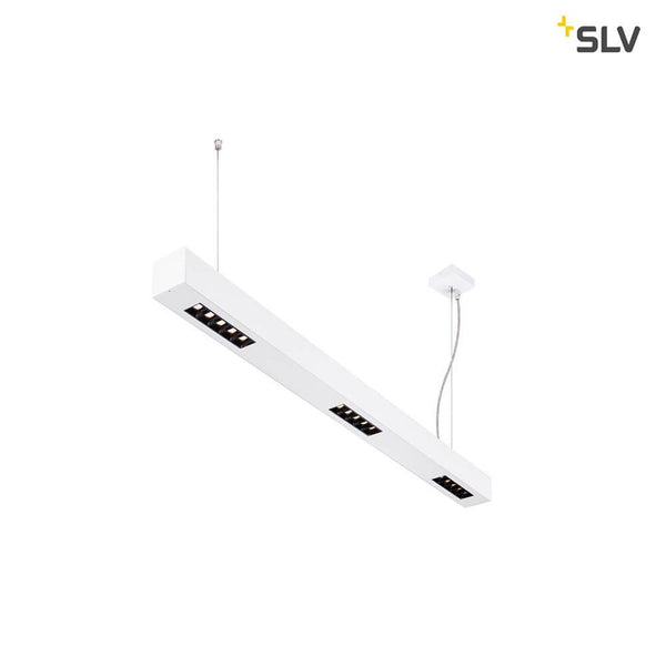 Q-Line LED Pendelleuchte 1m Weiß 3000K für Büro- und Bildschirmarbeitsplätze, weiße SLV Pendelleuchte