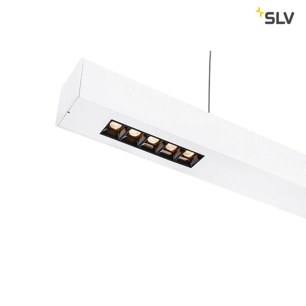 Q-Line LED Pendelleuchte 1m Weiß 3000K für Büro und Bildschirmarbeitsplätze, moderne SLV Leuchte