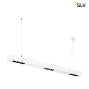 Q-Line LED Pendelleuchte 1m Weiß 4000K, schlanke SLV Büro-Pendelleuchte mit neutralweißem Licht und UGR<10