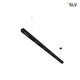 Q-Line LED Pendelleuchte 2m Schwarz 3000K - moderne Deckenbeleuchtung in Schwarz mit TRIAC Dimmer.